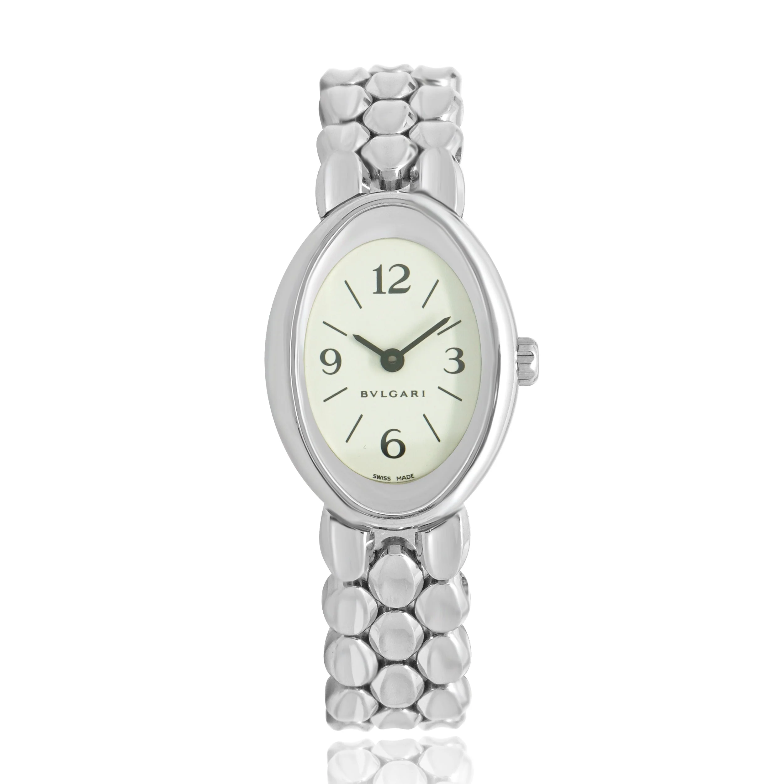 Bvlgari 18K White Gold Oval 20mm