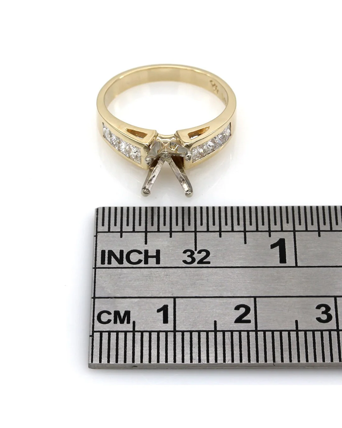 Channel Set Diamond Mounting in Gold - Image 4