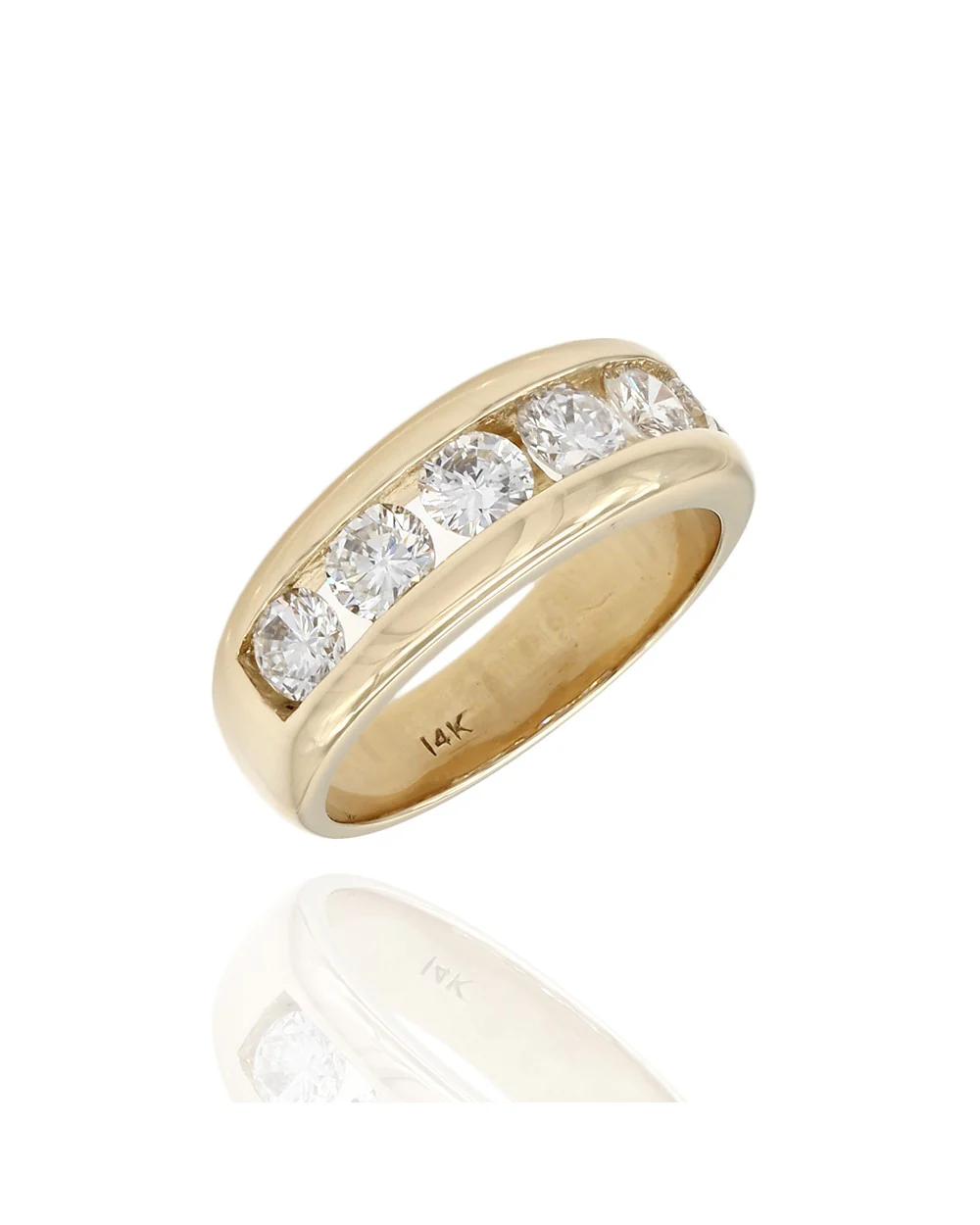 Channel Set Diamond Ring in Gold