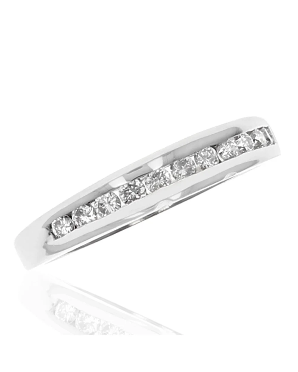 Channel Set Diamond Tapered Band
