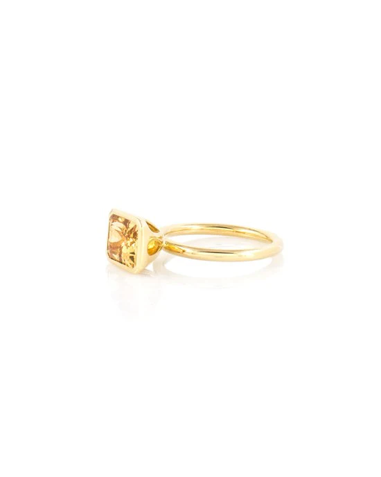 Citrine Stackable Ring in 18K Yellow Gold - Image 2