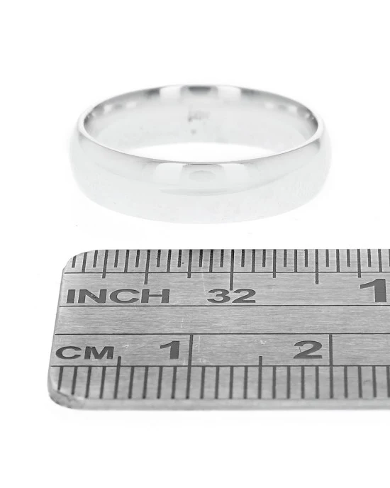 Comfort Band Ring in White Gold - Image 3
