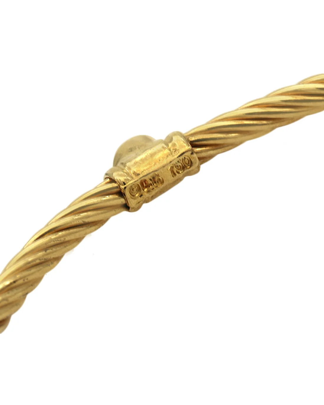 David Yurman Diamond Station Twisted Bangle - Image 2