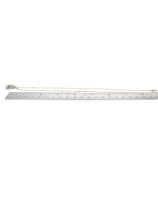 Diamond Beaded Crossover Drop on Cable Chain - Image 3