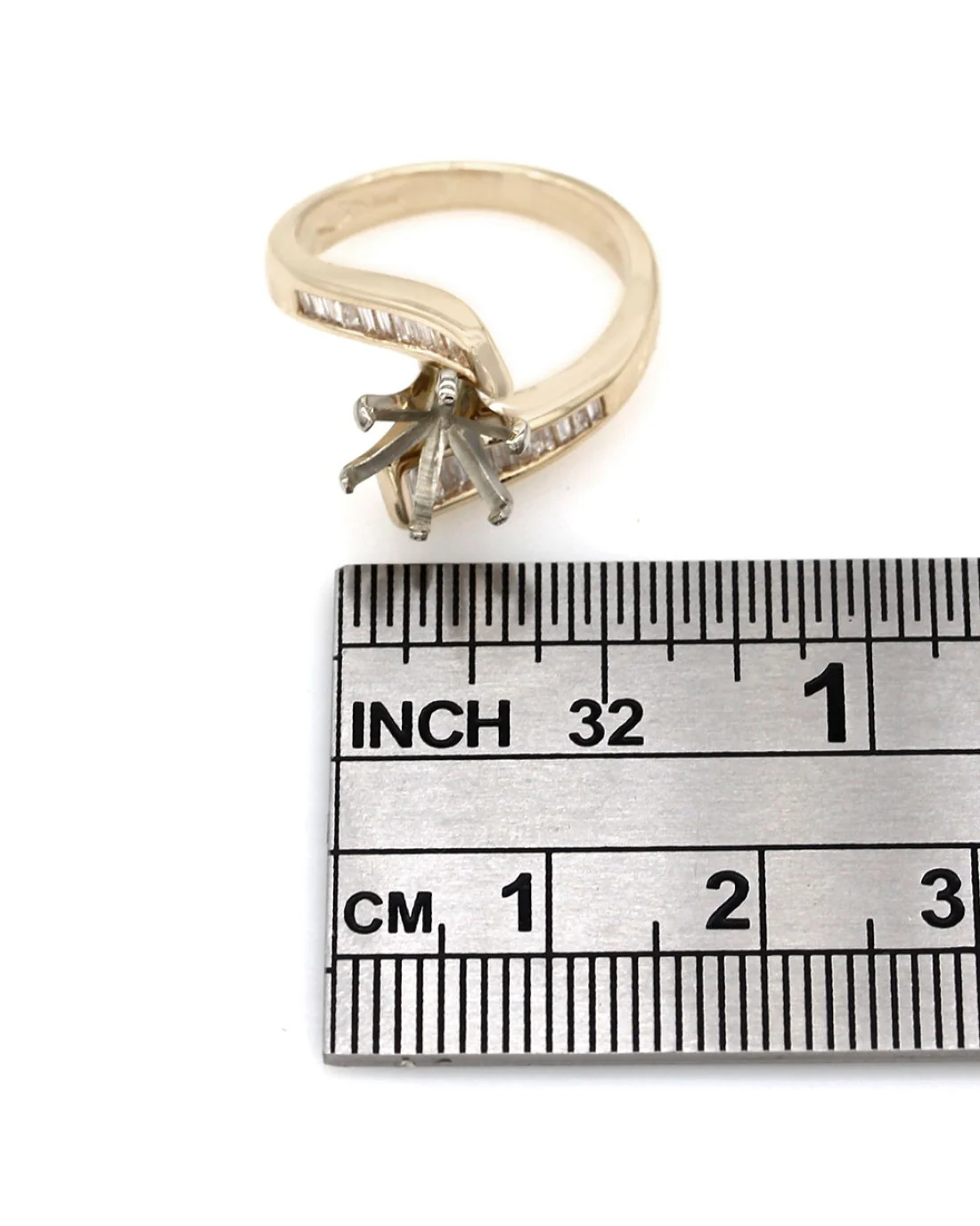 Diamond Bypass Mounting in Gold - Image 3