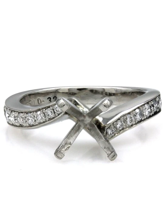 Diamond Bypass Semi Mount Ring - Image 2