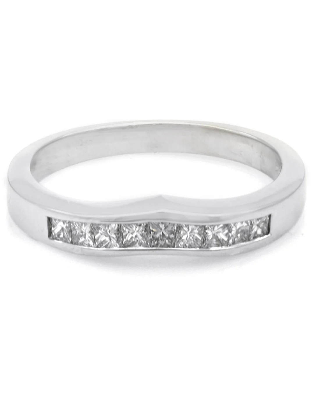 Diamond Chevron Ring in White Gold - Image 2