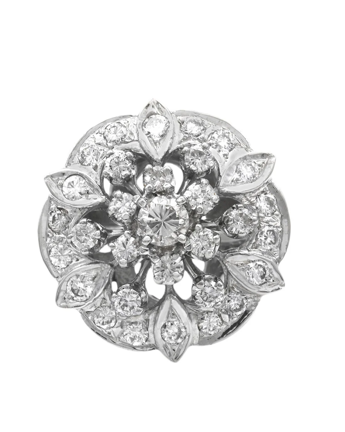 Diamond Cluster Burst Ring in White Gold - Image 2