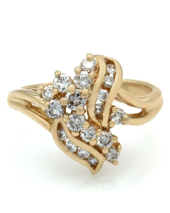 Diamond Cluster Bypass Ring - Image 2