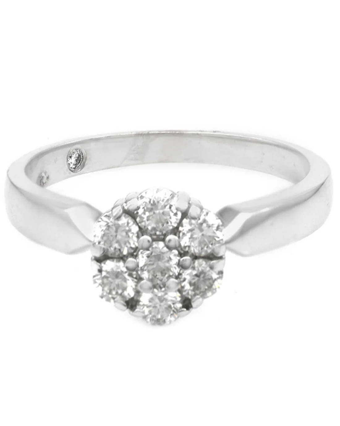 Diamond Cluster Flower Ring - Image 2