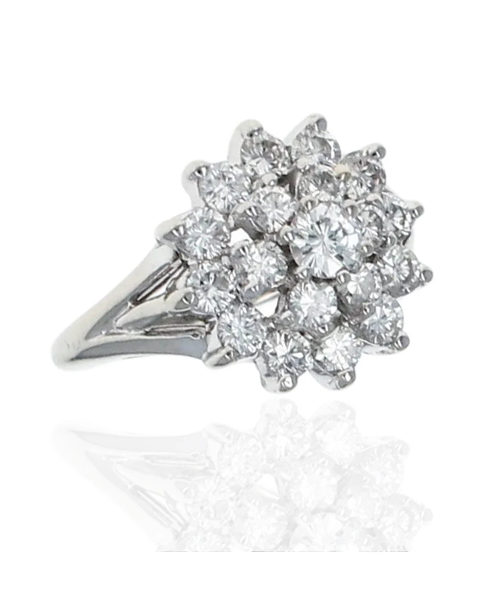 Diamond Cluster Ring in Gold