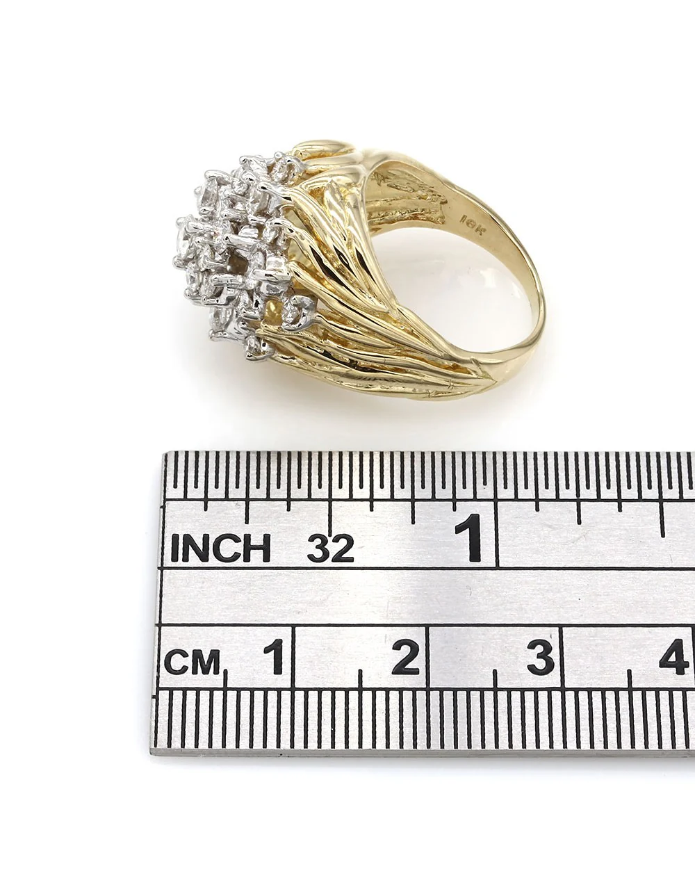 Diamond Cluster Ring in Gold - Image 2