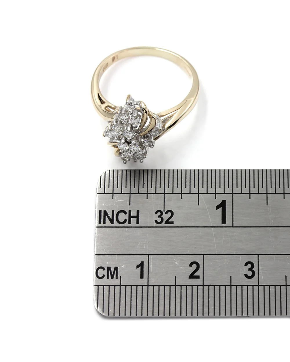 Diamond Cluster Ring in Gold - Image 3