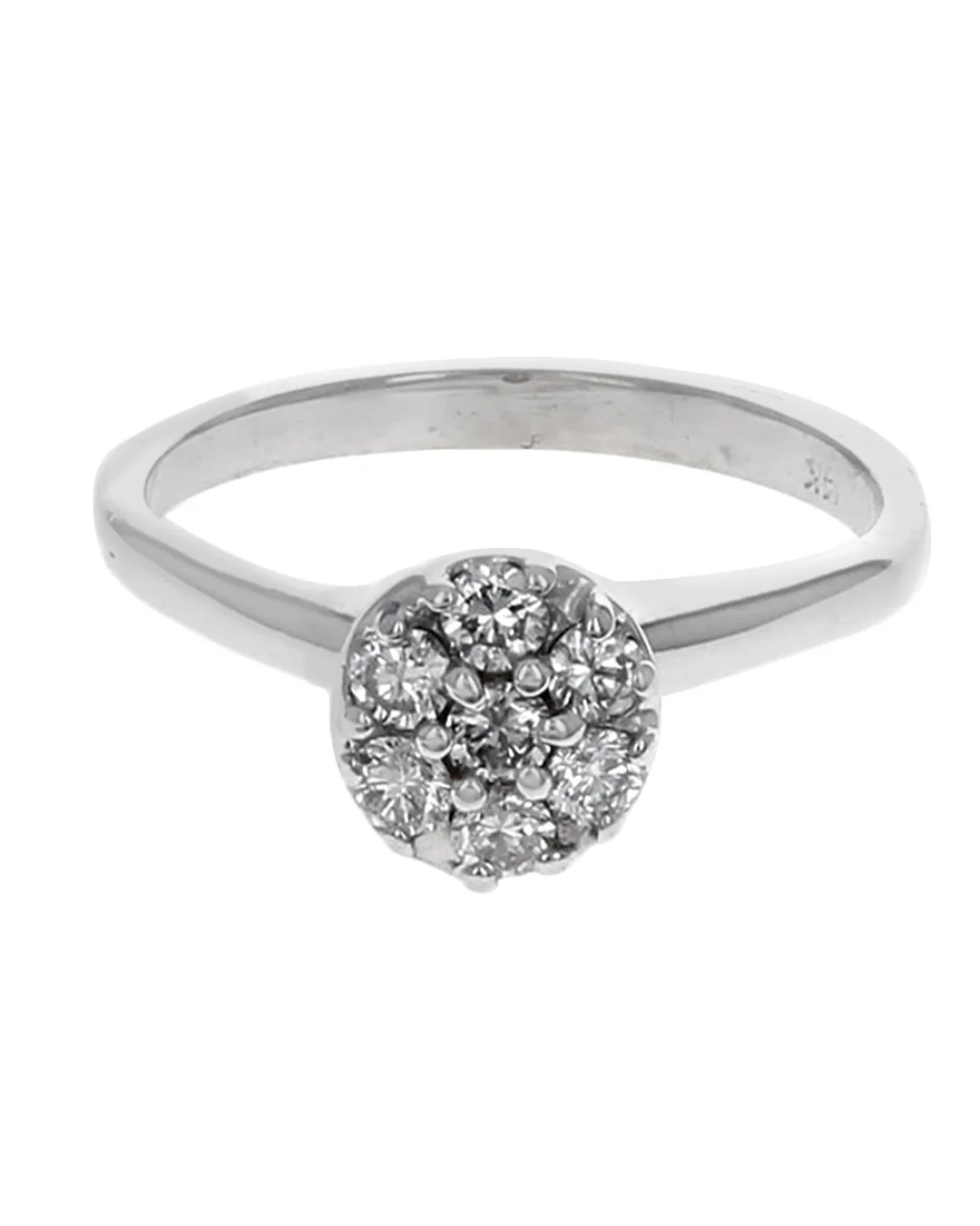 Diamond Cluster Ring in White Gold - Image 2