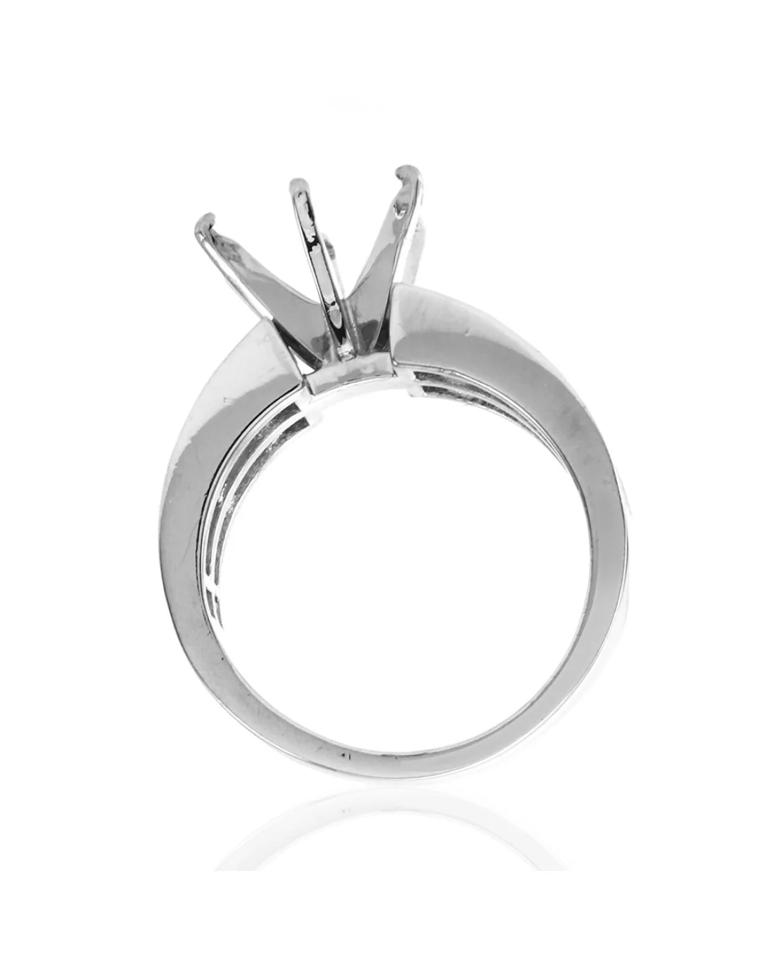 Diamond Engagement Ring Mounting in Platinum - Image 4