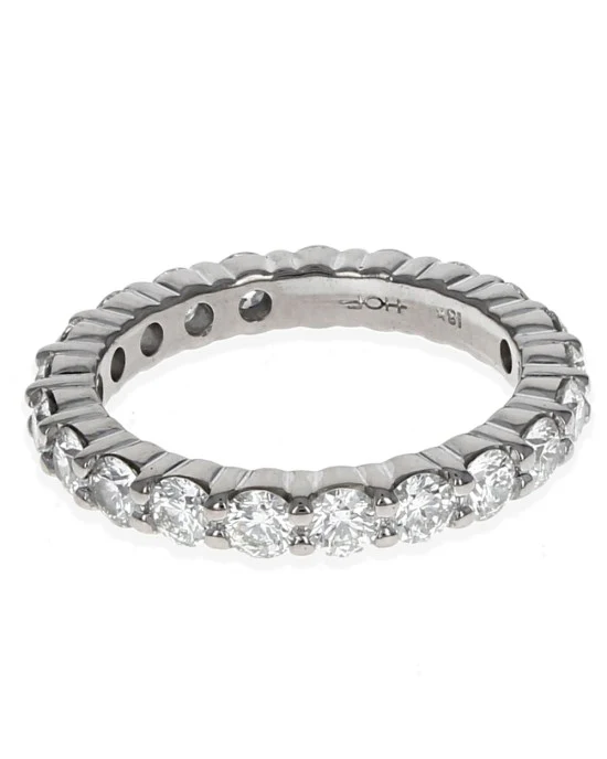 Diamond Eternity Band with Grooved Sides - Image 2