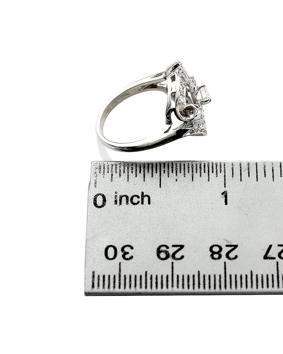 Diamond Geometric Ring in Platinum - Image 3