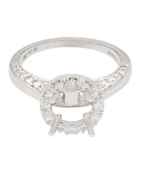 Diamond Halo Mounting with Diamond Sides - Image 2