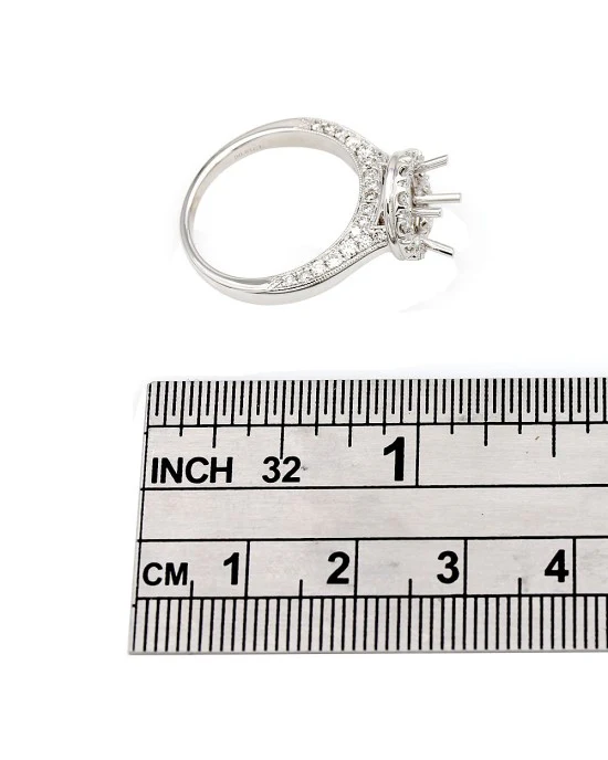 Diamond Halo Mounting with Diamond Sides - Image 3