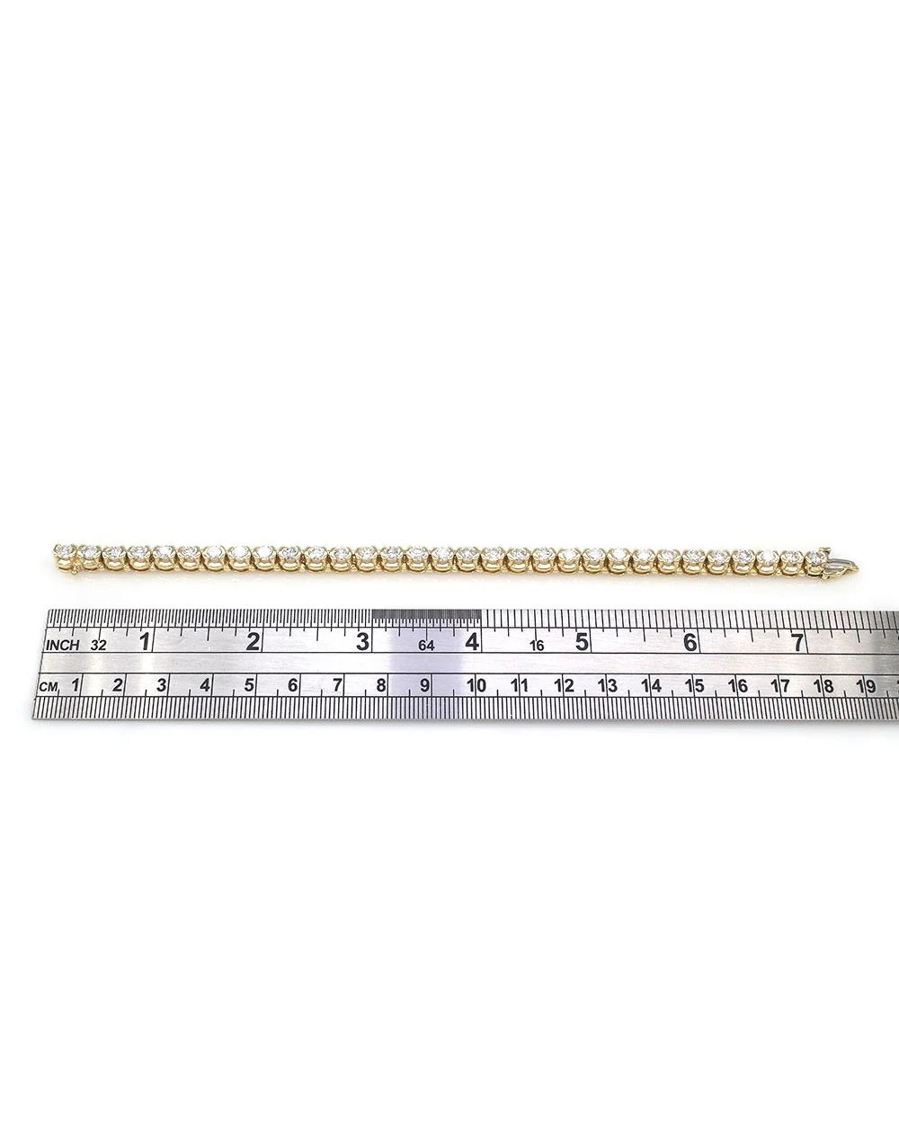 Diamond Inline Bracelet in Gold - Image 3