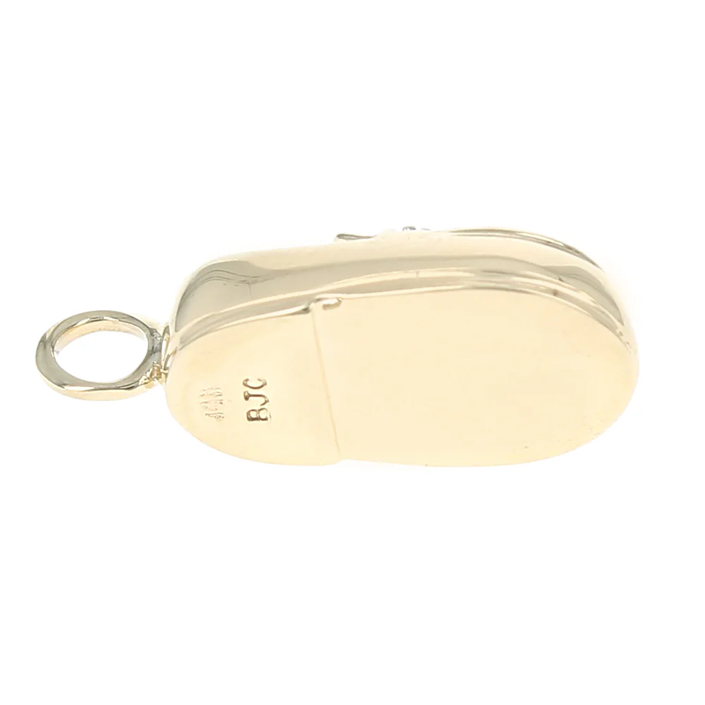 Diamond Loafer Pendant in Yellow Gold - Image 2