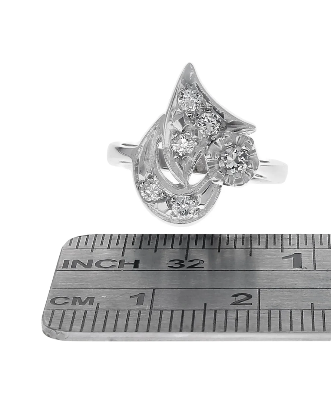 Diamond Open Cut Fashion Ring in White Gold - Image 3