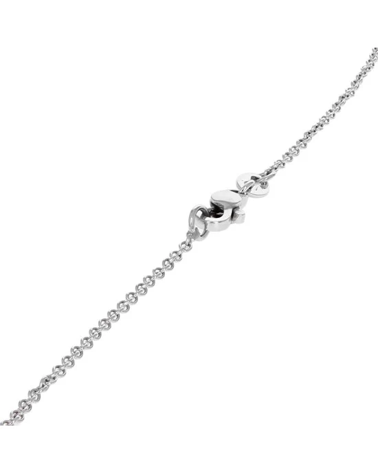 Diamond Open Flower Drop on Cable Chain - Image 2
