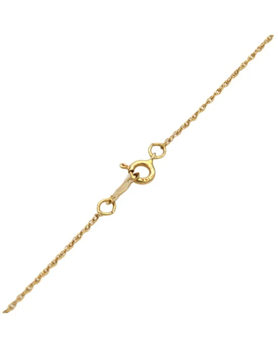Diamond Open Heart Drop Necklace in Yellow Gold - Image 2