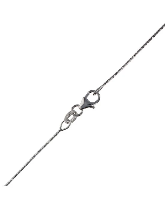 Diamond Open Heart Necklace in White Gold - Image 2
