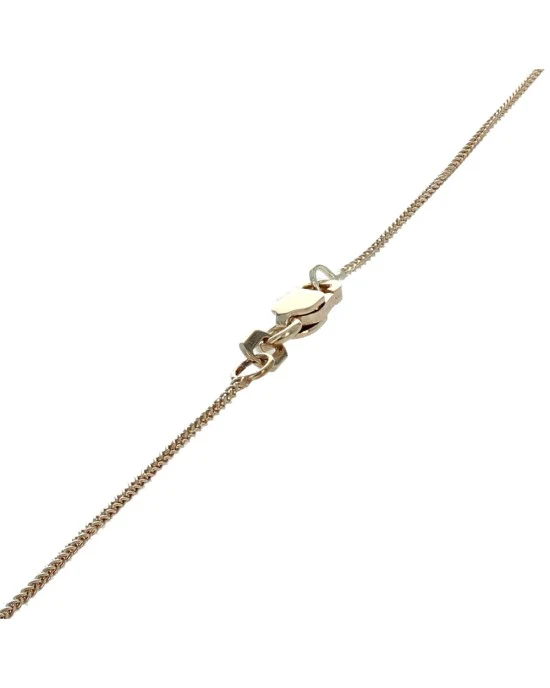 Diamond Open Quatrefoil Drop on Wheat Chain - Image 2