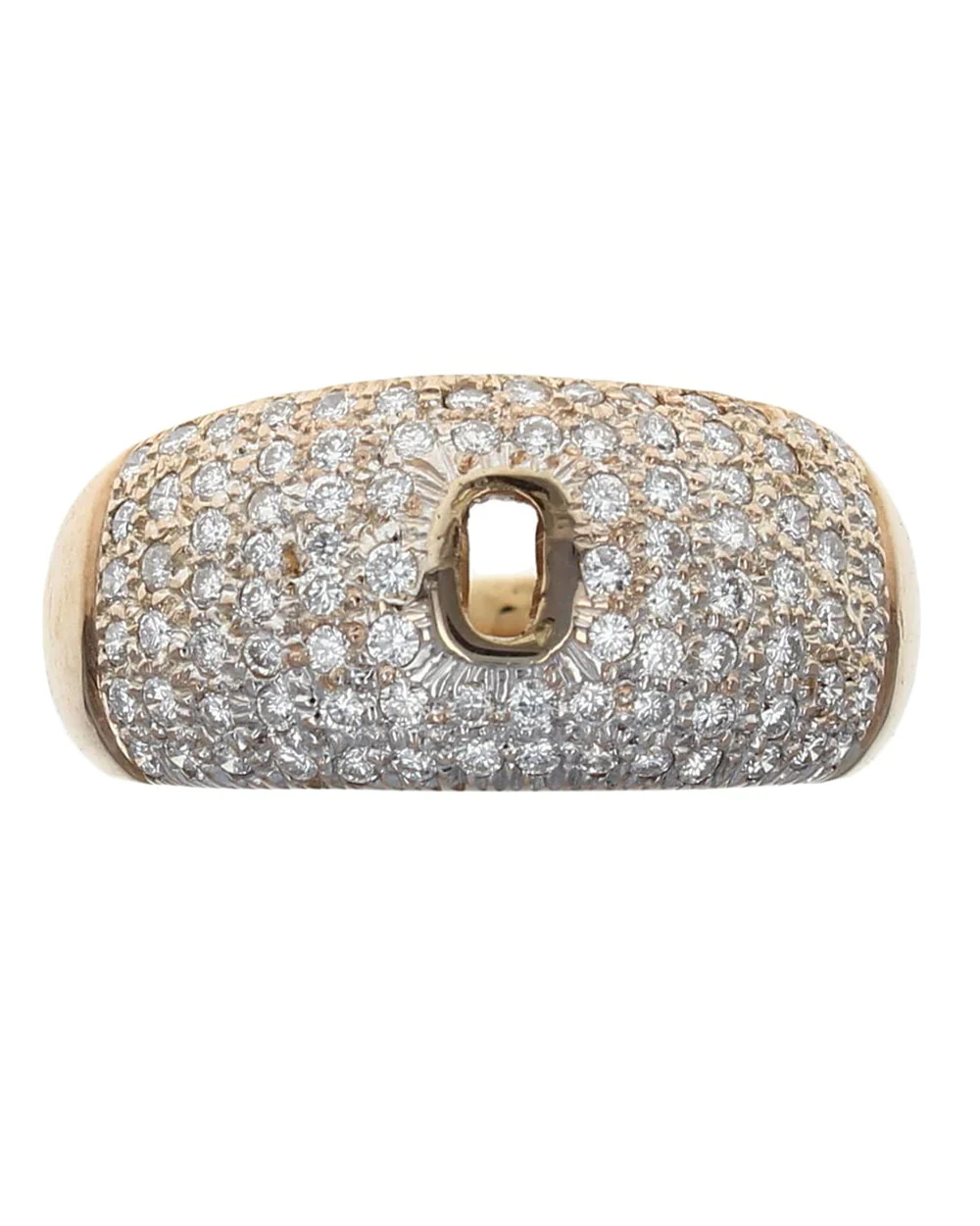 Diamond Pave Dome Semi Mounting Ring - Image 2