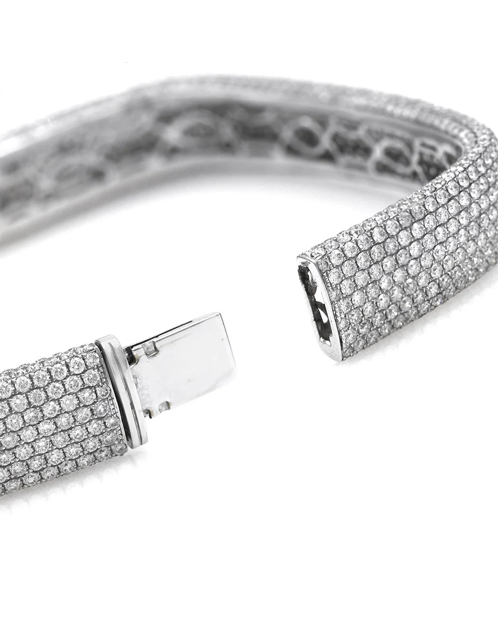 Diamond Pave Square Bangle Bracelet - Image 2