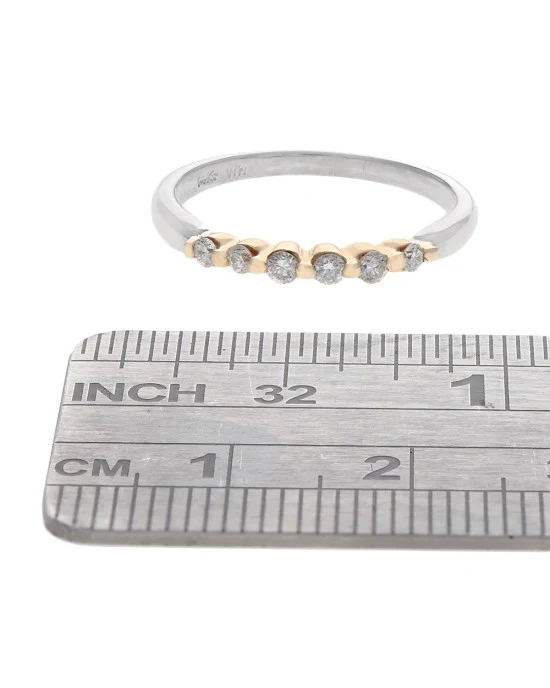 Diamond Ring Guard in White and Yellow Gold - Image 3