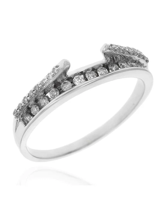 Diamond Ring Guard in White Gold