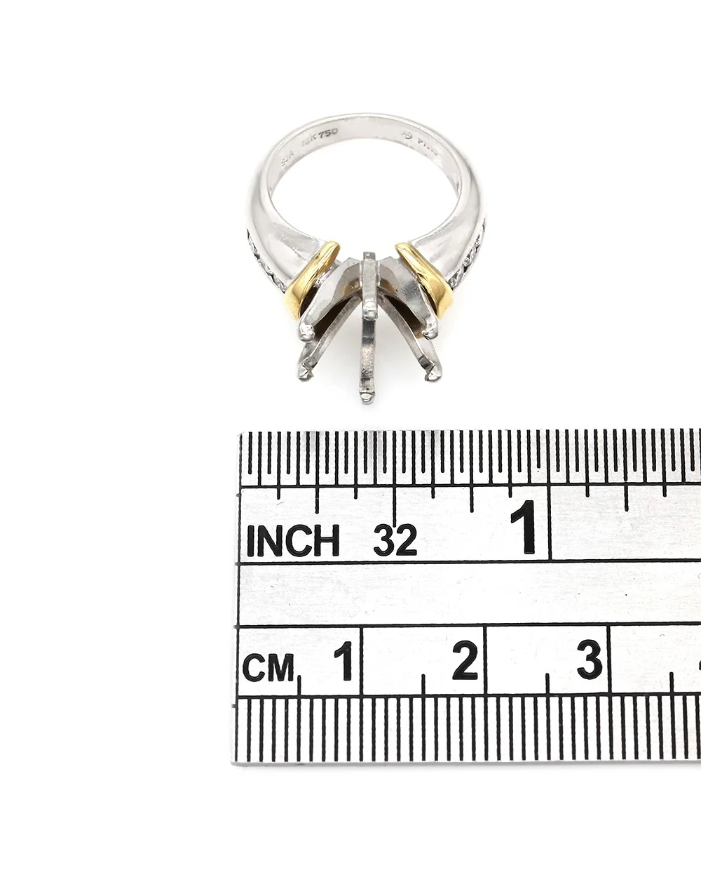 Diamond Ring Mounting in Platinum and Gold - Image 2