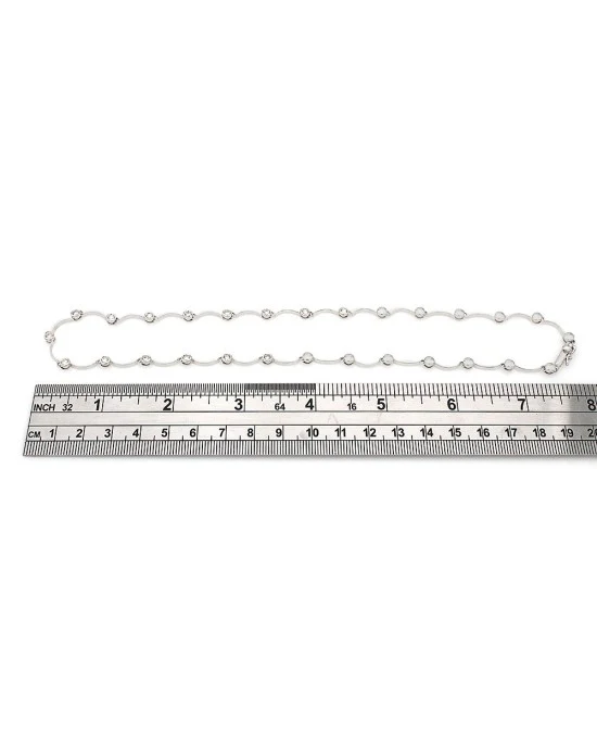 Diamond Scalloped Necklace in Gold - Image 4