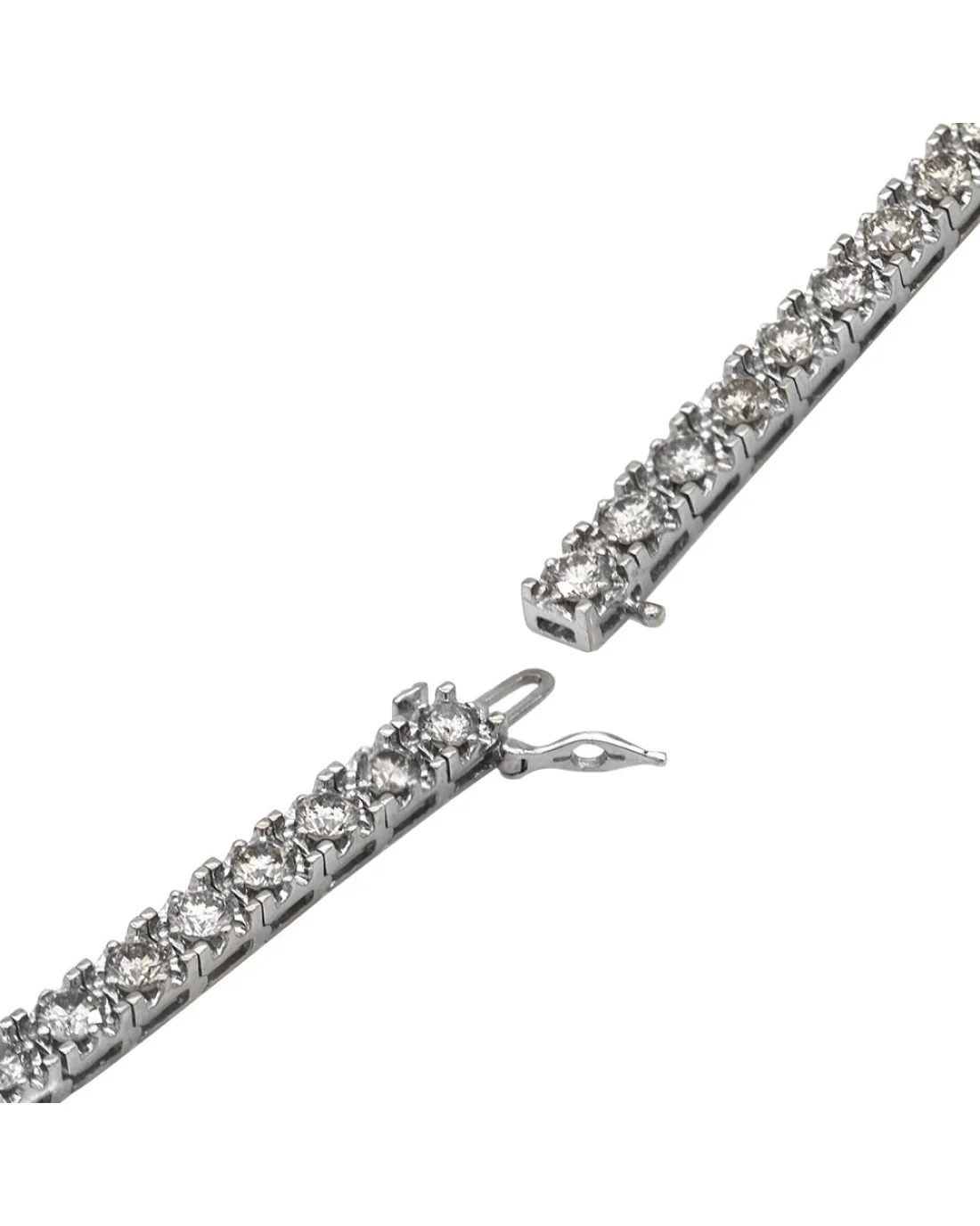 Diamond Square Inline Bracelet in White Gold - Image 2