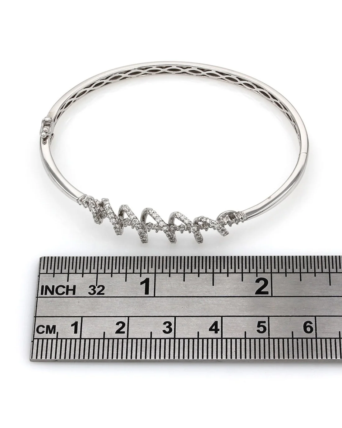 Diamond Squiggle Bracelet in Gold - Image 4