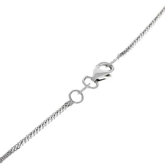 14K White Gold Diamond Station Necklace - Image 2