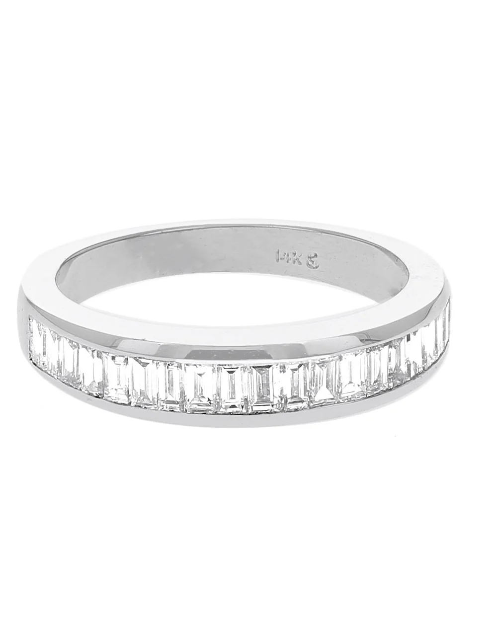 Diamond Tapered Ring in White Gold - Image 2