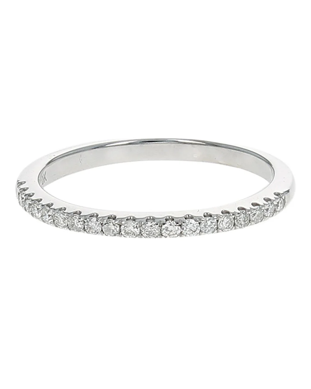 Diamond Thin Band Ring in White Gold - Image 2