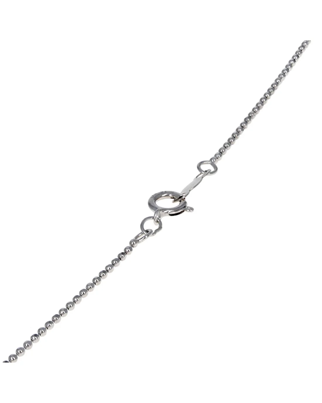 Diamond Triple Station Flower Bead Necklace - Image 2