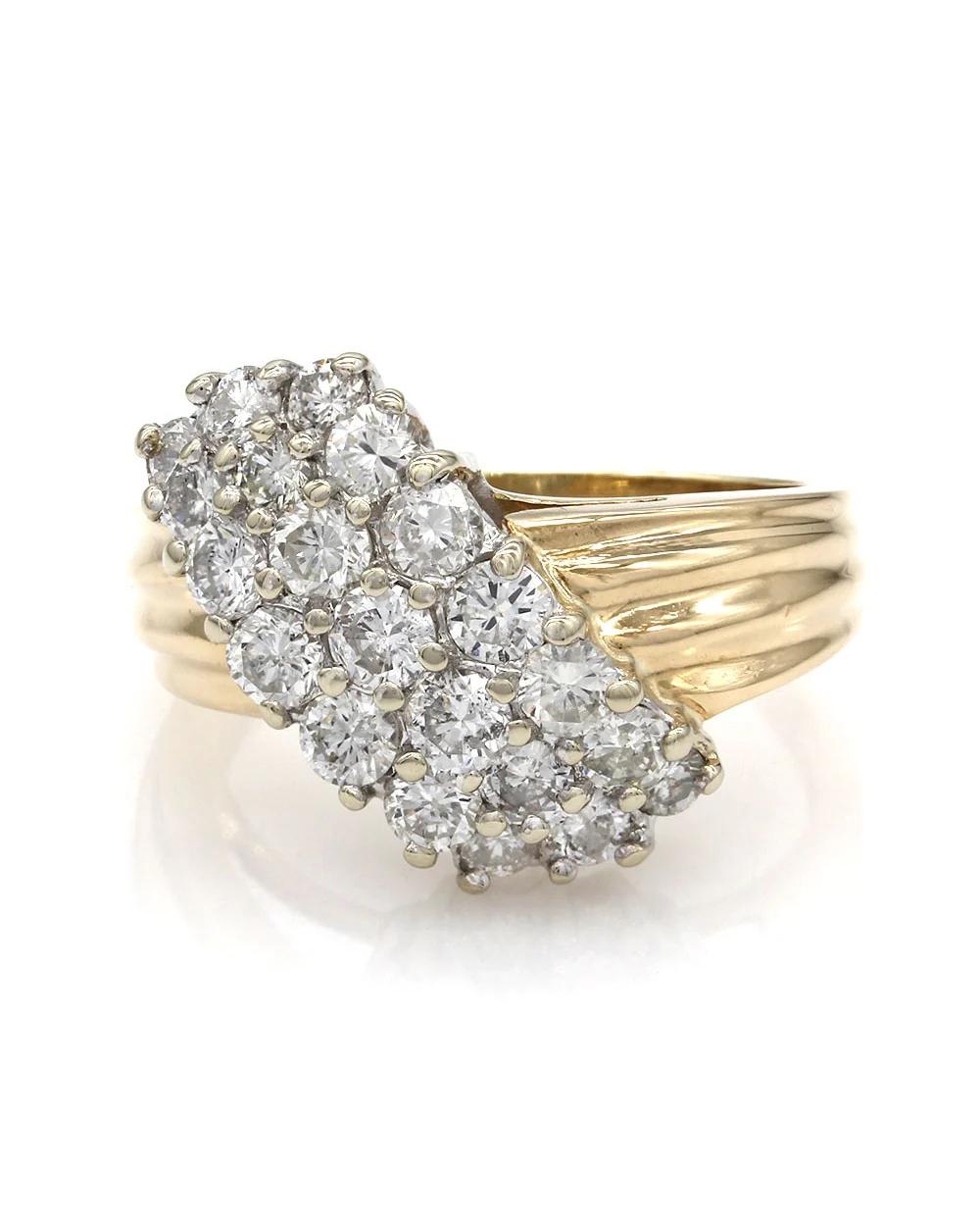 Diamond Waterfall Ring in Gold - Image 2