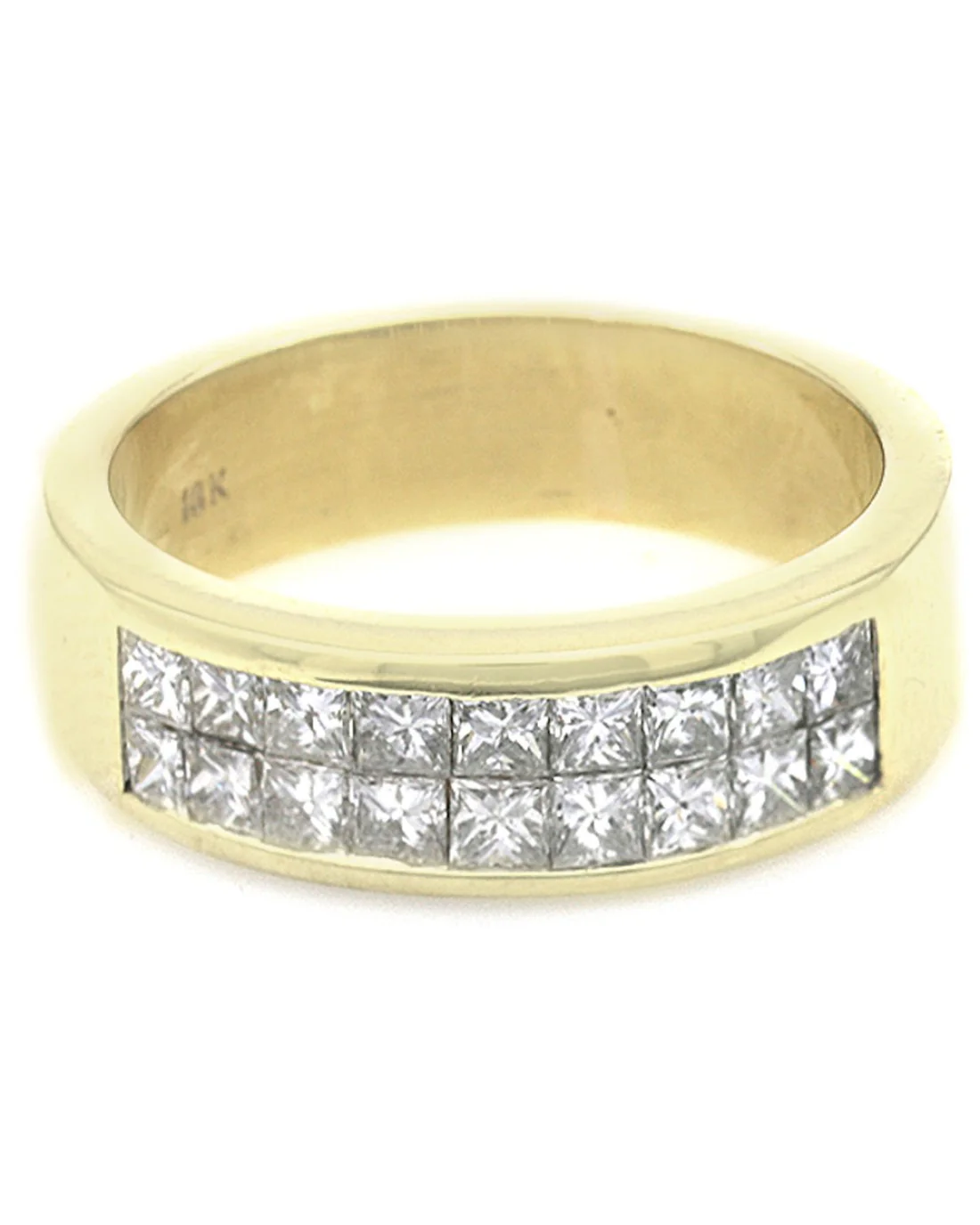 Diamond Wedding Band in Yellow Gold - Image 2