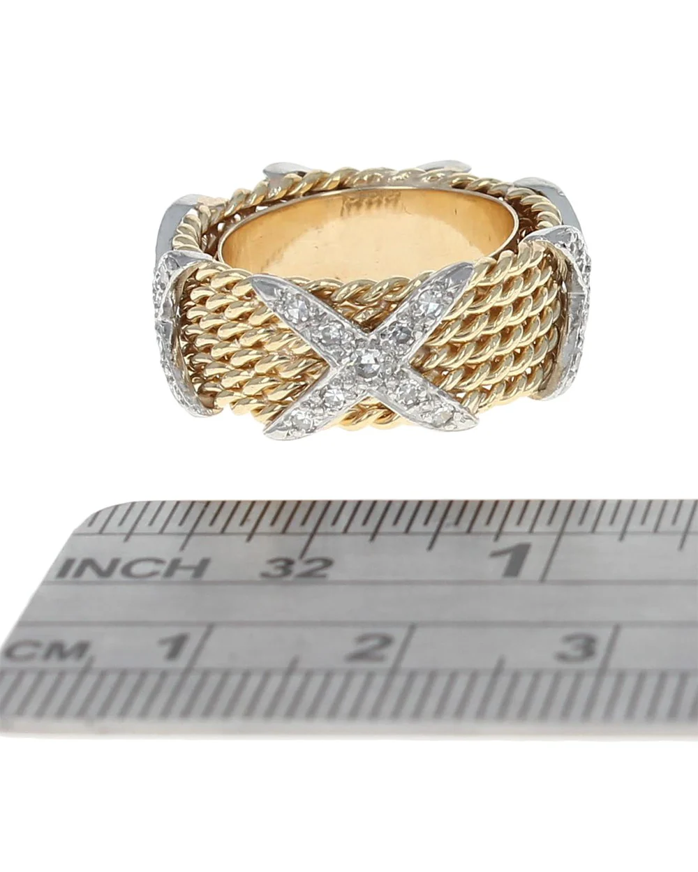 Diamond X Band in Gold and Platinum - Image 3