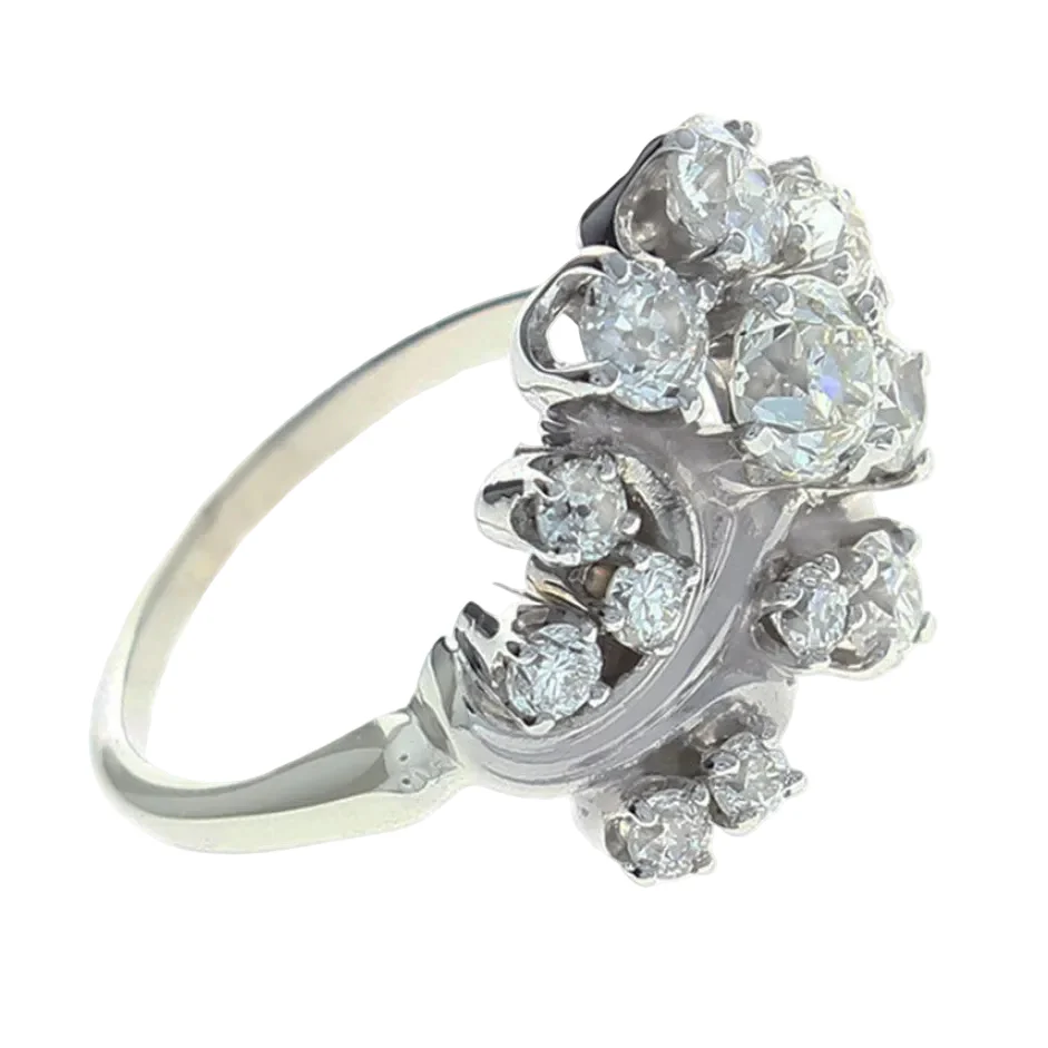 European Diamond Cluster Ring