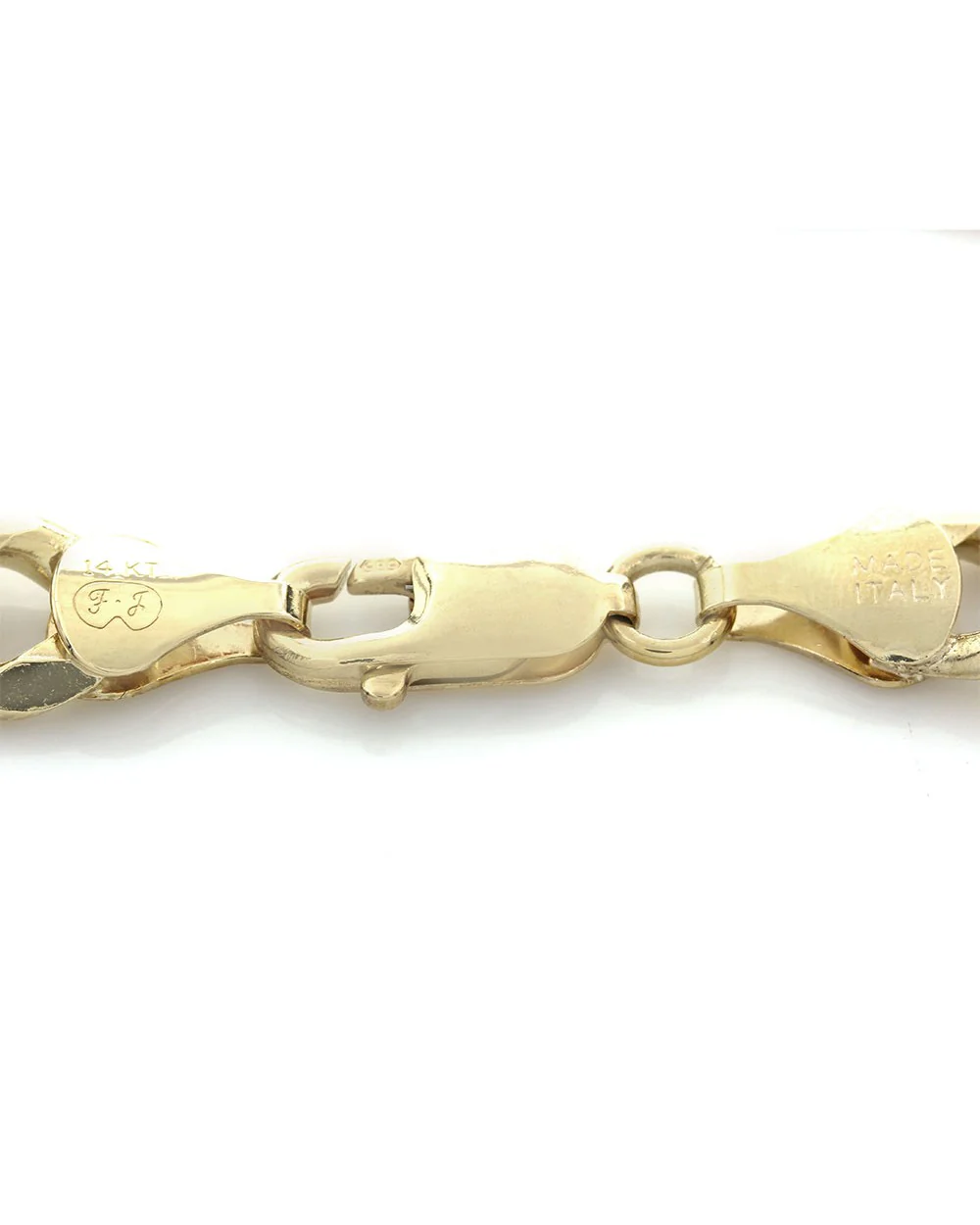Figaro Link Bracelet in Yellow Gold - Image 2