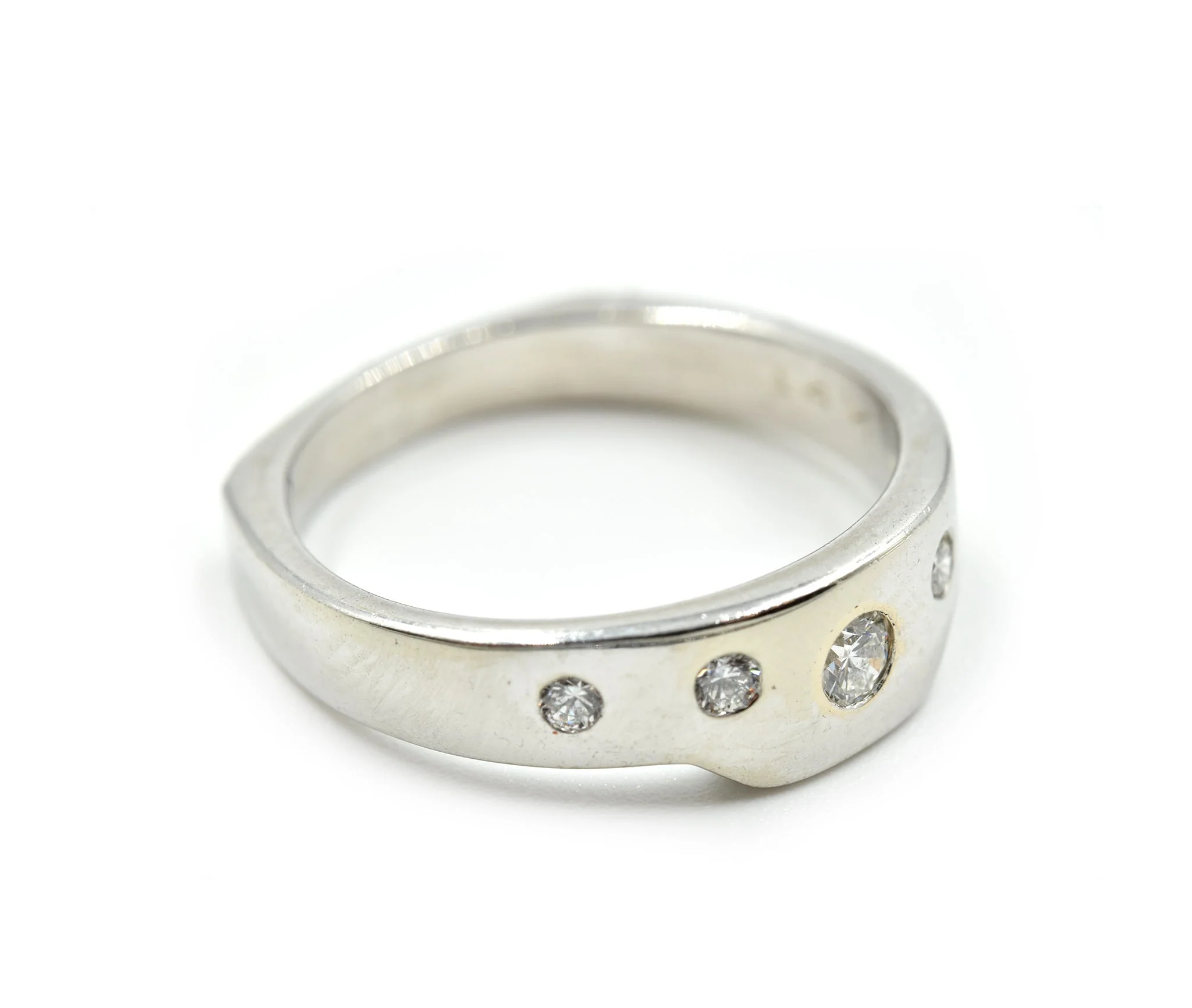 Five Diamond Band 14k White Gold - Image 2