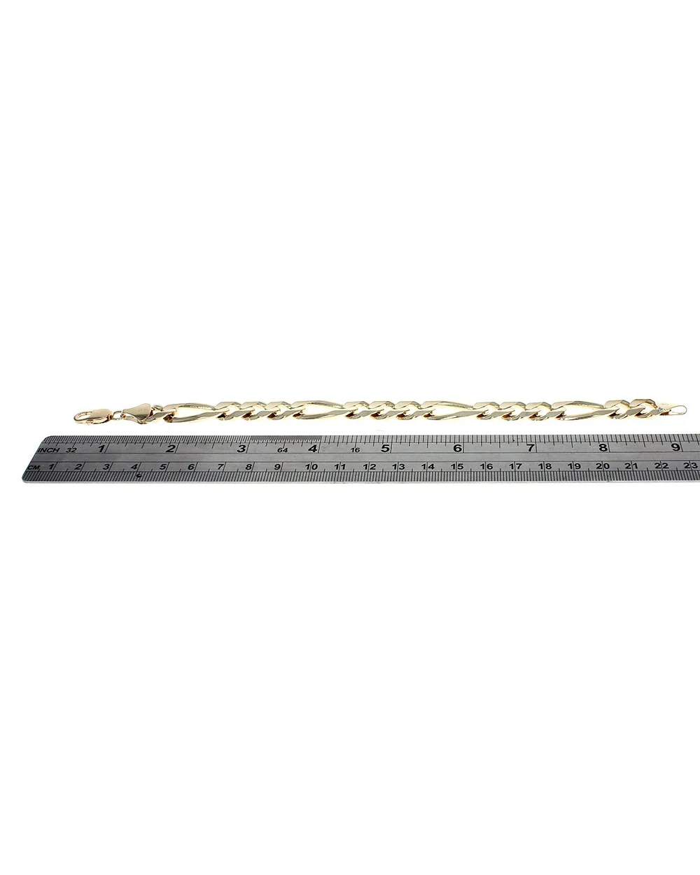 Flat Figaro Link Chain Bracelet - Image 3