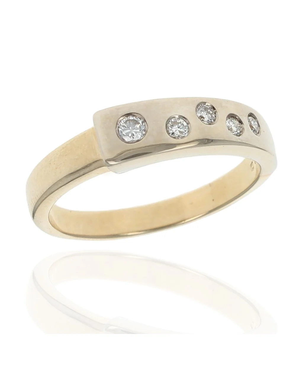 Flush Set Diamond 2 Tone Band
